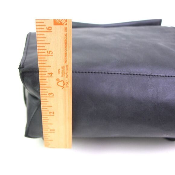Brandy Melville ASH BLACK REAL LEATHER FLAP BACKPACK SHOULDER BAG HANDBAG PURSE main image 9